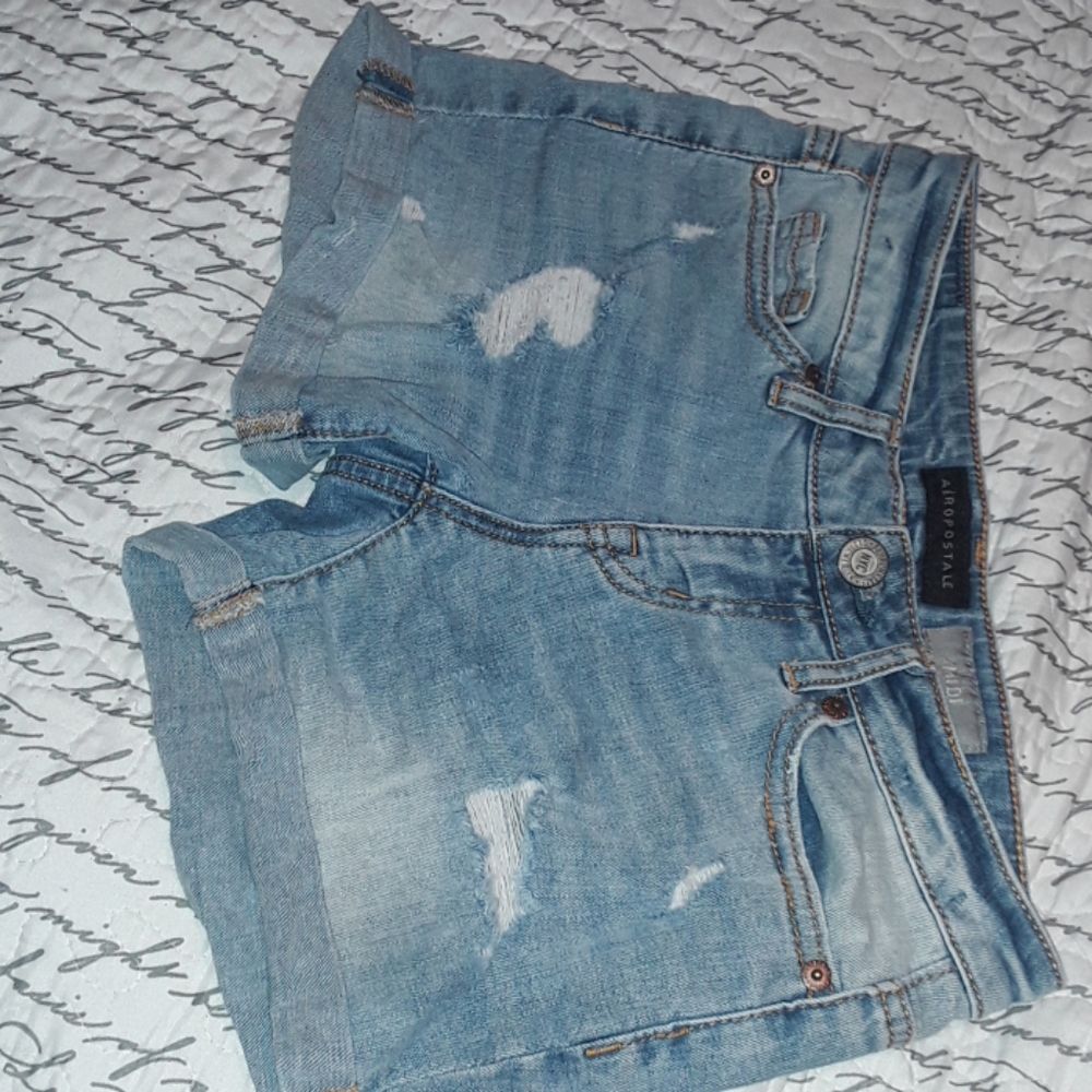 light washed shorts